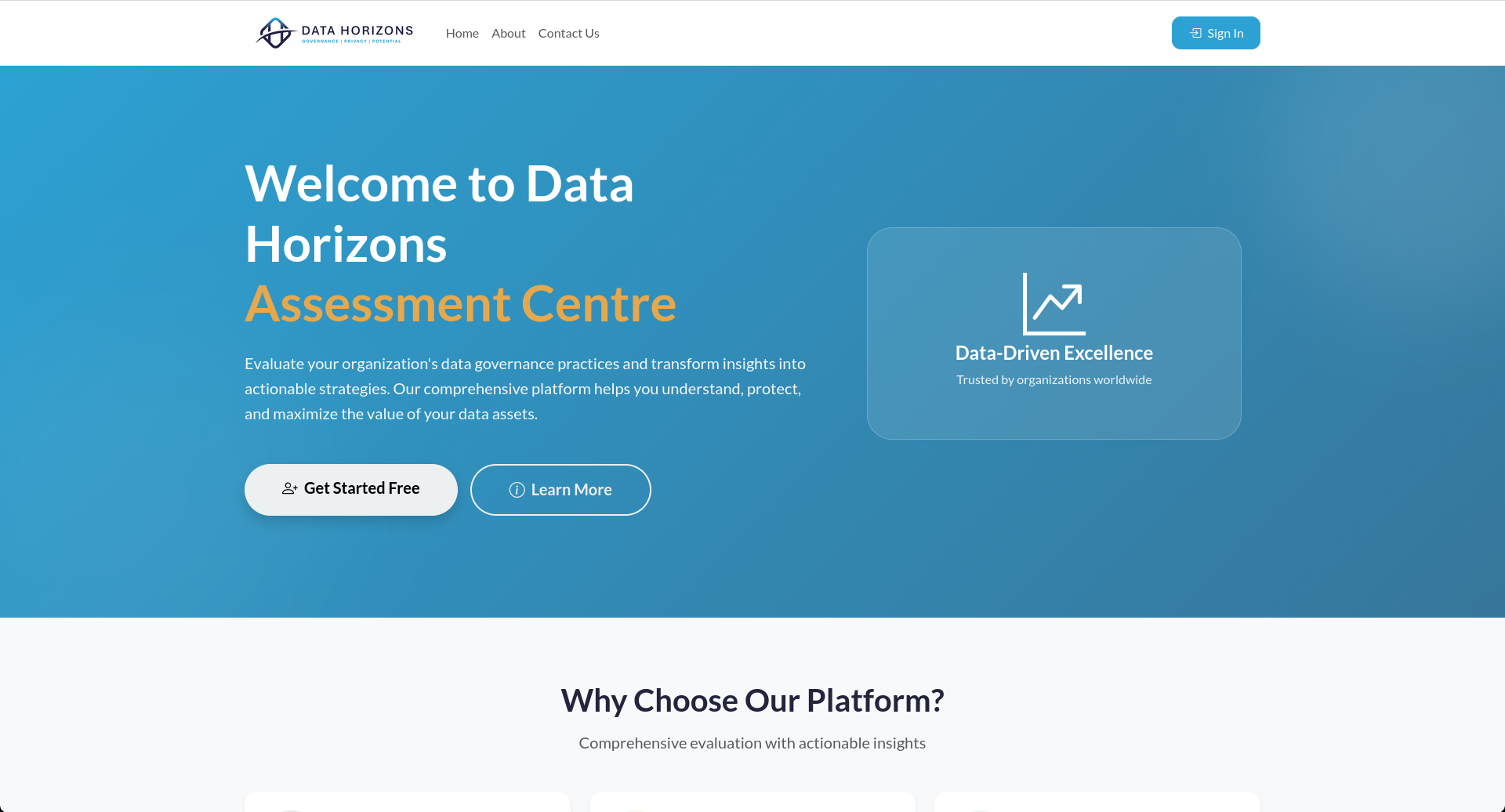Data Horizons Assessment Platform